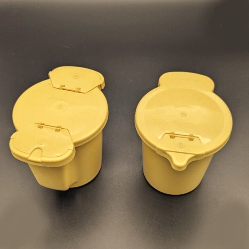 Vintage 70s Tupperware Sugar Bowl & Creamer Set Flip Top Lid
